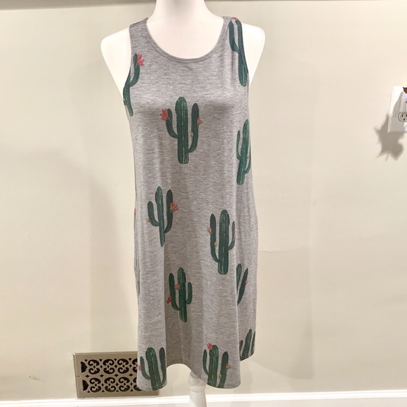 Soft Knit Cactus Tank Dress - Picture 4 of 10